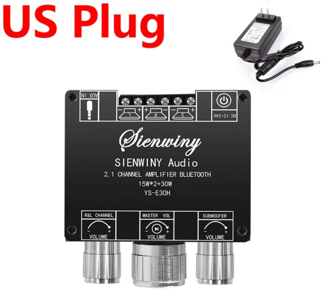 오디오앰프 YS-T50L 하이파이 앰프 채널 2.0 블루투스 앰프 홈 사운드 시스템용 액티브 스피커 앱 작동 지, 04 E30H US Plug