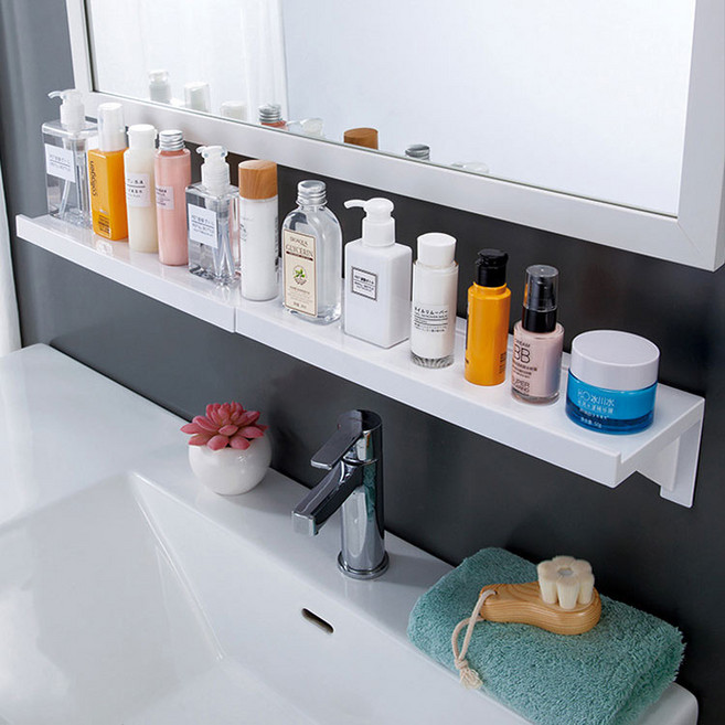 욕실 벽 걸이 선반 화장실 코너 정리대 욕실장 수납장, 1개
