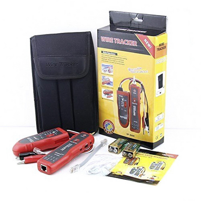 NF-801R 랜테스터기 - RJ45 RJ11 호환 - 휴대용 랜케이블 탐색기 / 테스터기, 1개