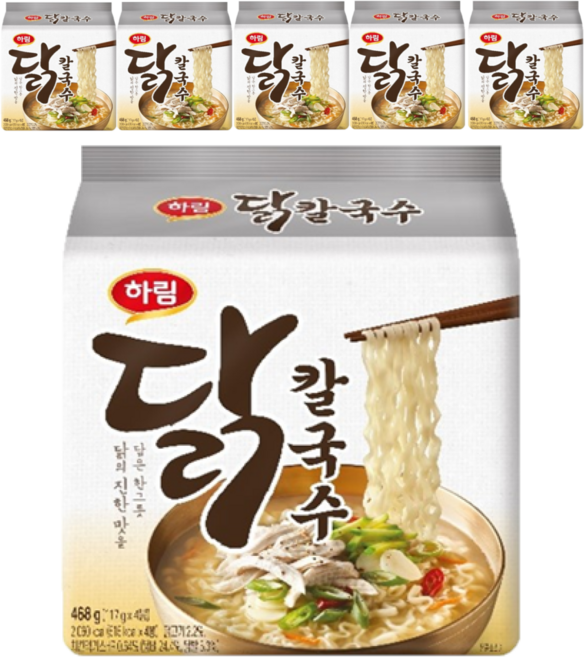 하림 닭 칼국수, 468g, 6개