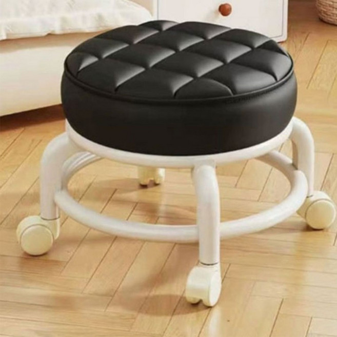 앉은뱅이 바퀴의자 작업용의자, 1개, 블랙