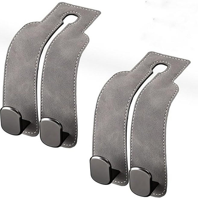 미란다 차량용 헤드레스트 후크걸이 1+1, 그레이, 1세트