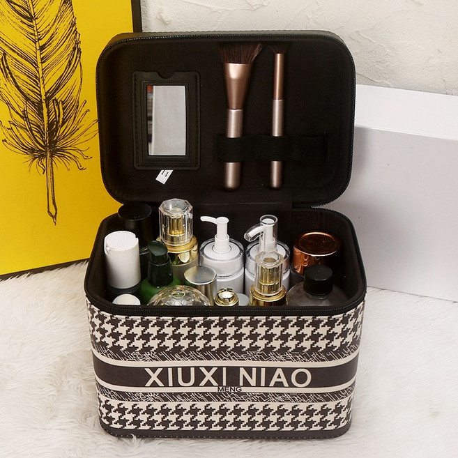 XIUXI NLAO 大容量手提化妝箱, NIAO方箱大號 - 黑色, 1個