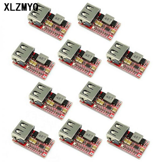 5/10pcs 6-24V 24V 12V ~ 5V USB 스텝 다운 모듈 DC-DC 벅 컨버터 전화 충전기 자동차 전원 공급 장치 효율 97.5%, 1개
