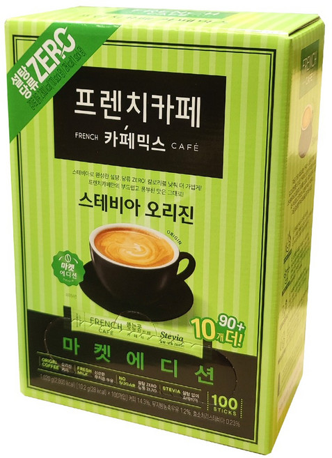 프렌치카페 카페믹스 스테비아 1030g, 10.2g, 100개입, 200개
