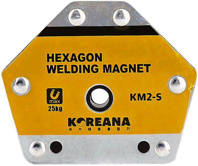 책임툴 코리아나 용접자석 육각타입 KM2-S 최대자력25KG, 1개