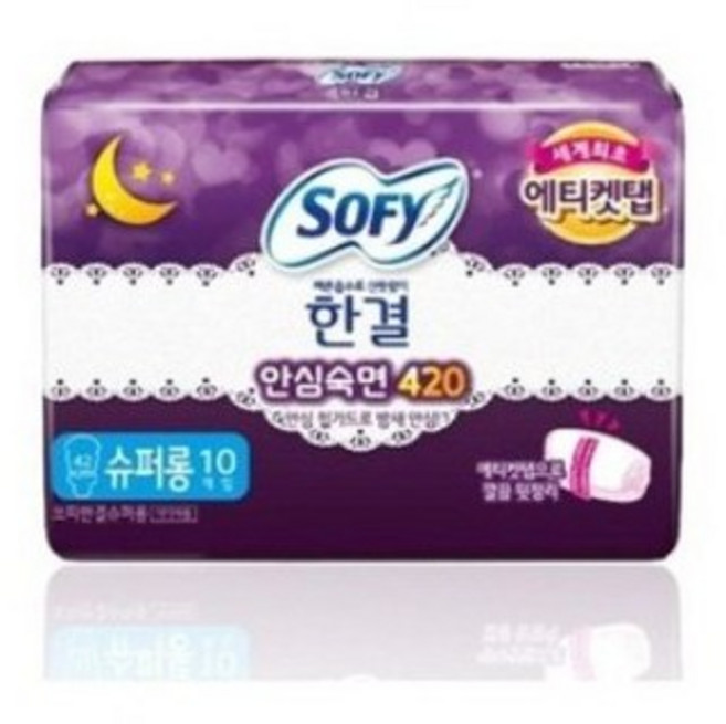 쏘피 한결 생리대 오버나이트, 오버나이트 이상, 10개입, 5개