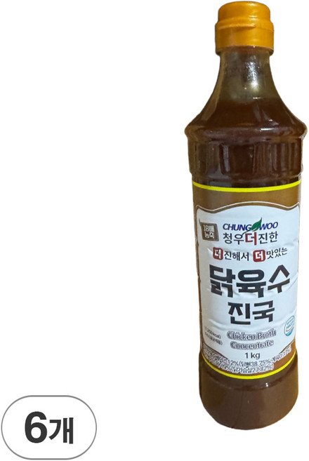 청우 더진한 닭육수진국, 1kg, 6개