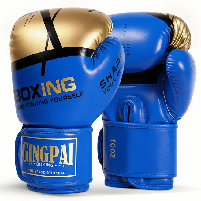GINGPAI 깅파이 권투 글러브성인 남녀 초보자 트레이닝 글러브 GDJBQT, 1세트, 블루