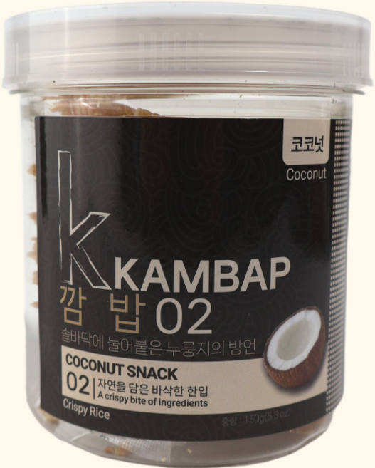 소담 깜밥 프리미엄 누룽지 스낵 150g - 코코넛 맛, 5개