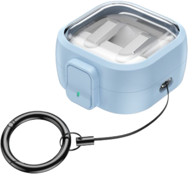 투에이비 갤럭시 버즈4/버즈4 프로 스냅 클로저락 투명 분실방지 케이스, 1개, 블루, 갤럭시 버즈4/버즈4프로