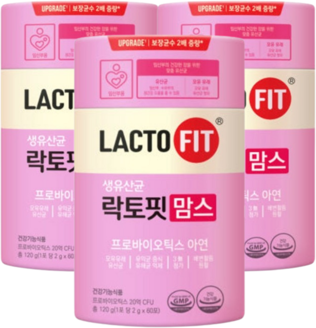 락토핏 생유산균 맘스 2g 60포 3통, 3개, 60회분