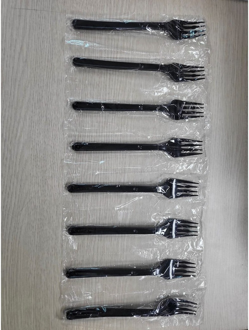 업소용 일회용 포크 (개별포장), 블랙, 1박스, 1500개