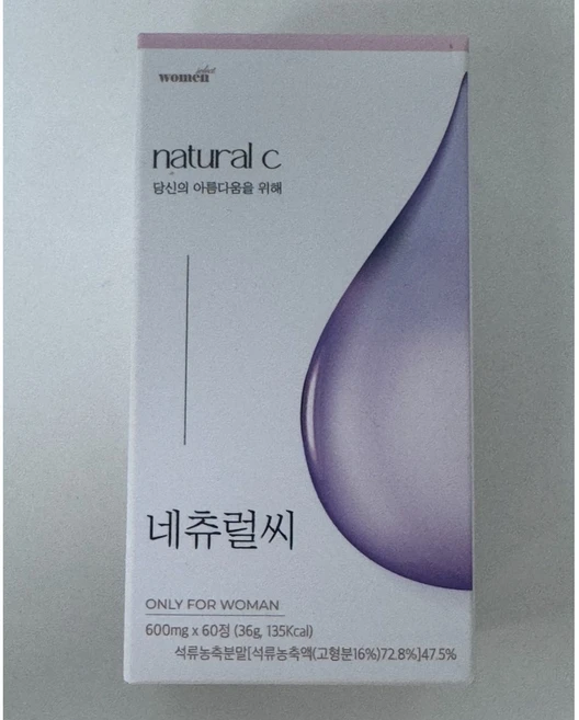 우먼셀렉 네츄럴씨(naturalC) 내추럴씨, 1개, 60정 - 쿠팡