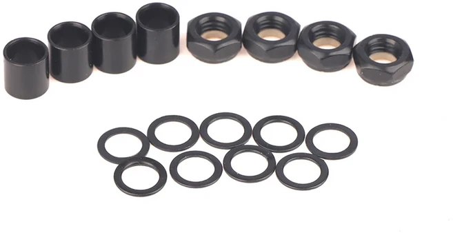 쿠쿠스토어 1개입 사륜 스케이트보드 롱보드 베어링 스페이서 와셔 하드웨어 장착 M8 볼트 액세서리, 03 All Black