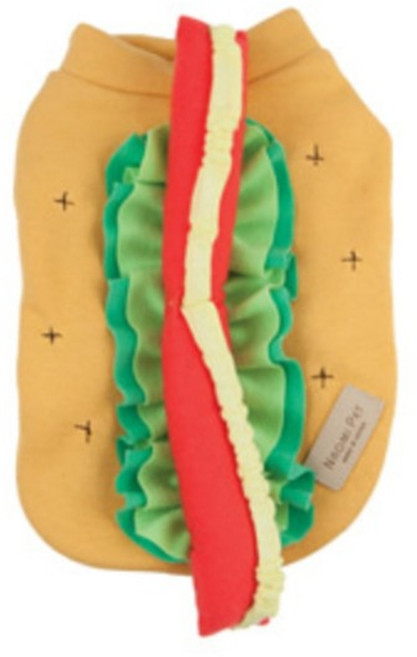 강아지 핫도그 긴팔 티셔츠 M 1P 할로윈 코스튬 장식, 없음, 1개