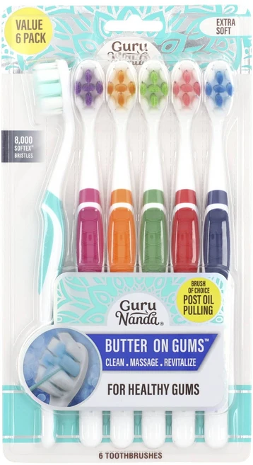 행복하고 건강하게 GuruNanda 칫솔모 칫솔 멀티팩 엑스트라 소프트 칫솔 6개 백년회로하세요, GuruNanda칫솔모칫솔멀티팩엑스트라소프트칫솔6개 - 쿠팡