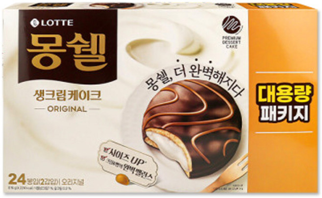 몽쉘 생크림케이크 오리지널 24개입, 816g, 1개
