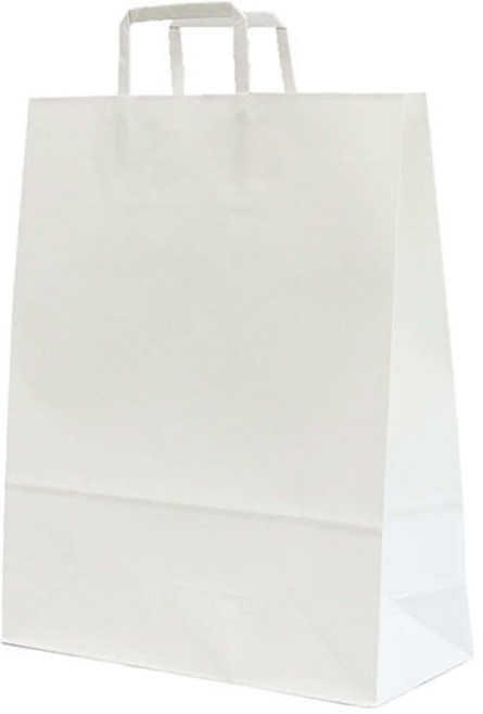 애브리플러스 화이트 쇼핑백 무지 종이쇼핑백 종이가방 종이백 선물포장 1매, 화이트 - 대 1매 310 x 420 x 125mm, 1개