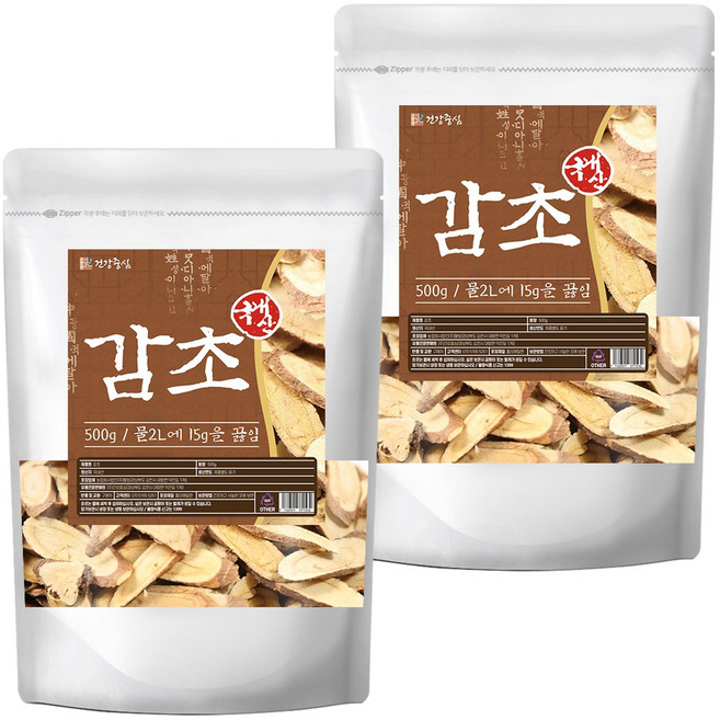 건강중심 국산 말린 감초, 2개