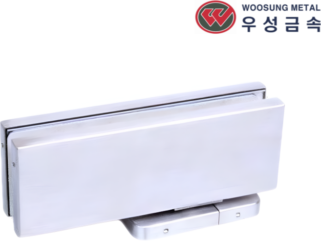 우성 살포시힌지 투 노출형 구 하나로힌지 유압 플로어힌지 비매립 가네모형 강화도어 유리문, 공사용 밑판(대형), 1개