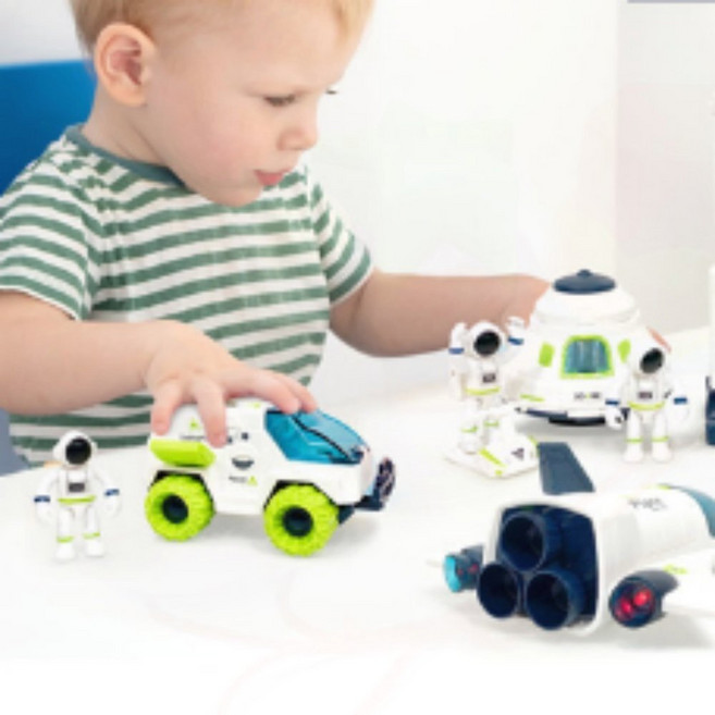 어린이 과학 우주선장난감 6p 역할놀이 피규어 탐사 모형, 1개, 상세페이지 참조