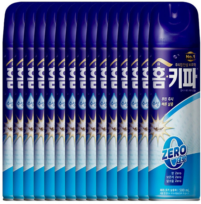 홈키파 엘비이 제트 에어로솔 제로 500ml X 15개