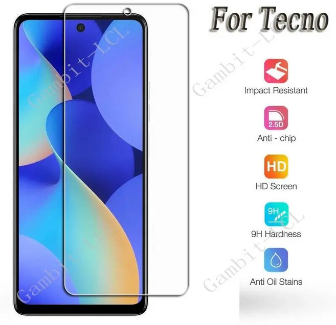 강화 유리 보호 스크린 필름 Tecno Pova Neo 2 3 Pouvoir 4 Pro Pop 6 7 5 LTE Spark 9 9T 10 10C Go 2023 2020
