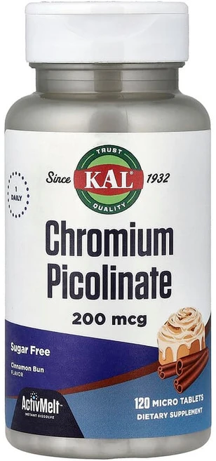 칼 KAL 피콜린산크로뮴 시나몬번 200mcg 마이크로 정제 120정122227원산지:기타, 120정, 1개 - 쿠팡