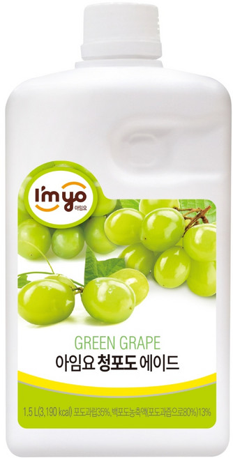 아임요 리얼 청포도에이드 1.5L, 3개