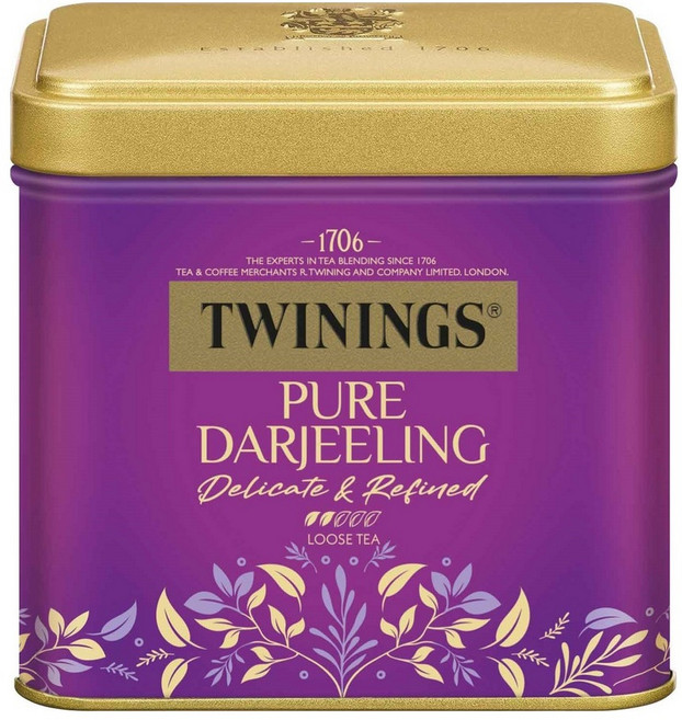 트와이닝 퓨어 다즐링 홍차 루스티 100g 틴케이스, 1개, 1개