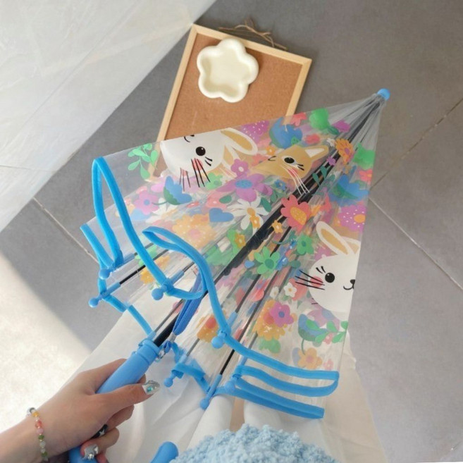 키드넷 캐릭터 아동 투명 자동우산 1개