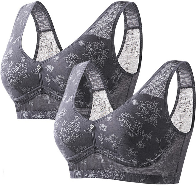 한미 여성 빅사이즈 인견 노몰드 스포츠브라 2P