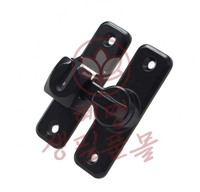 문걸쇠 잠금장치 블랙 가구 문고리 스텐 편리한슬라이딩 도잠금장치, 1