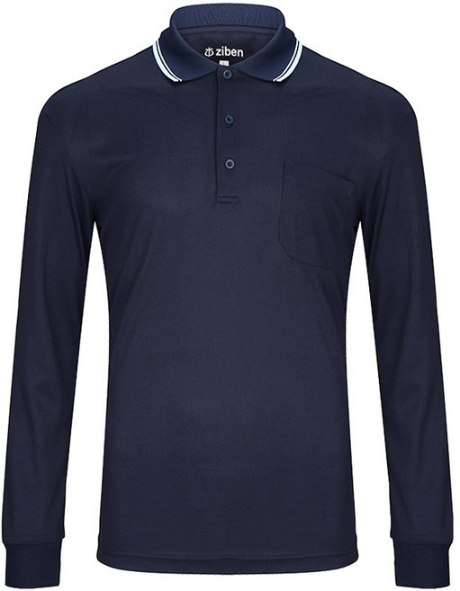 지벤 카라 긴팔티 회사 단체 작업복 근무복 ZB-T1331, 1개