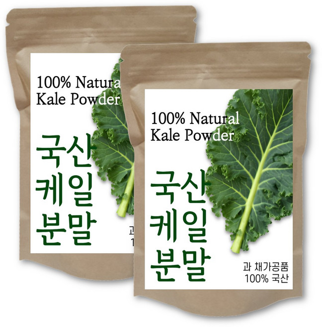 The큰나무 100% 국산 케일 분말 컬리 콜라드 케일, 2개, 200g