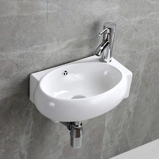 HLBATH 미니세면대 세면기 소형세면대 원형 HDL002sj, 1개, 상세페이지 참조