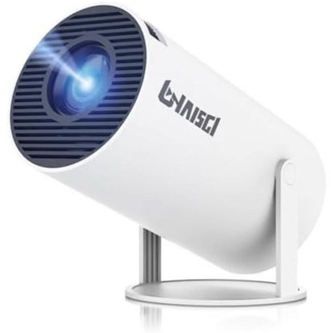 WiFi 및 블루투스가 지원되는 ISCI 미니 프로젝터 휴대용 4K 지원 안이드 3 오토 키스톤 80 회전 가능 4050인치 화면 소형 HY300, HY300 Pro