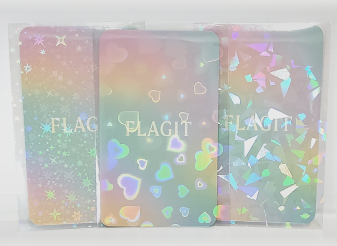 플래그잇 홀로그램 투명 카드 슬리브 3종 ( 30 pcs ), 1팩