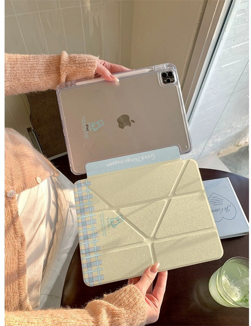 아이패드 미니 에어 프로 Y형 3단 펜홀더 디자인 케이스 귀여운 강아지, 01.아이패드 미니 7세대, 그린