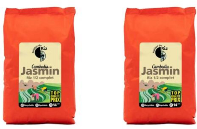 Autour du Riz 오뚜흐 뒤 히 캄보디아 자스민 쌀, 2개, 2kg