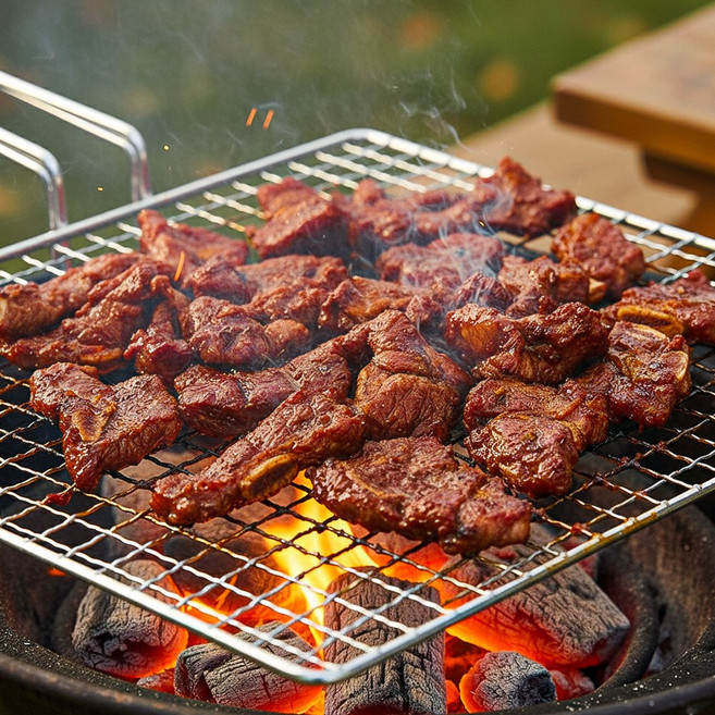 우리한끼 직화초벌 매콤달콤 매운양념 돼지갈비, 2개, 1kg