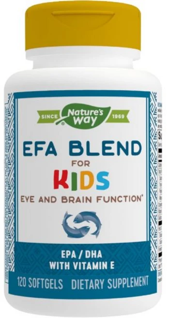 네이쳐스웨이 Nature's Way EFA Blend for Kids with vitamin E Supports Eye and Function* 120 Softgels, 120 Count (Pack of 1), 1개 - 쿠팡