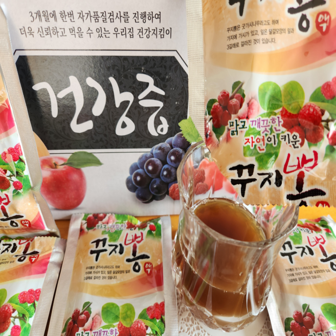 국내산 저온추출 꾸지뽕 즙 진액 액기스 원액 나무 열매 잎 100ml 50포, 1