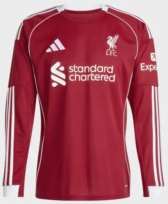 아디다스 ADIDAS 퍼포먼스 공용 리버풀 FC 25/26 롱 슬리브 홈 저지 축구유니폼 리버풀유니폼 리버풀홈유니폼 긴팔유니폼 레플리카유니폼 블록코어 커플룩 축구복 JV6456