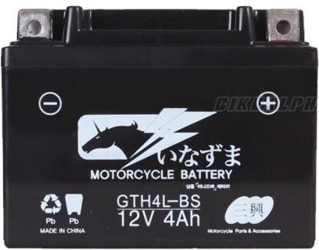 삼흥 이나즈마 오토바이 배터리 12V 4ah 5ah 7ah 9ah 10ah 12ah 밧데리, GTH4L-BS 12V 4Ah, 1개, 이나즈마 배터리