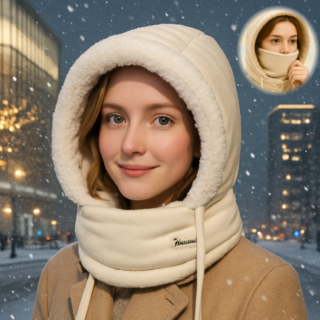 크리메 남여공용 패딩 방한 후드 넥워머