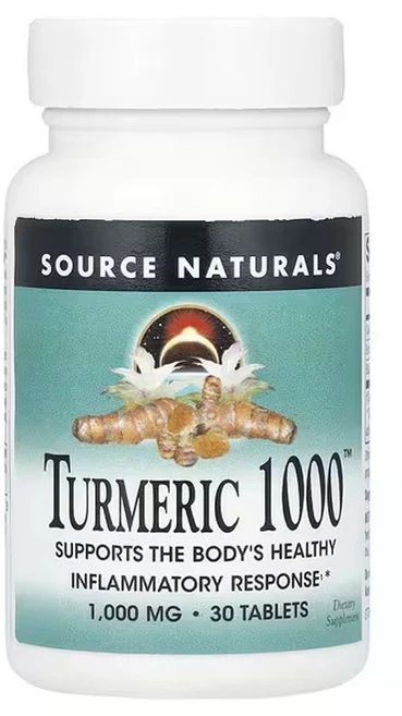 소스 내추럴스 터메릭 1000 1 000mg, 1개, 30정 - 쿠팡