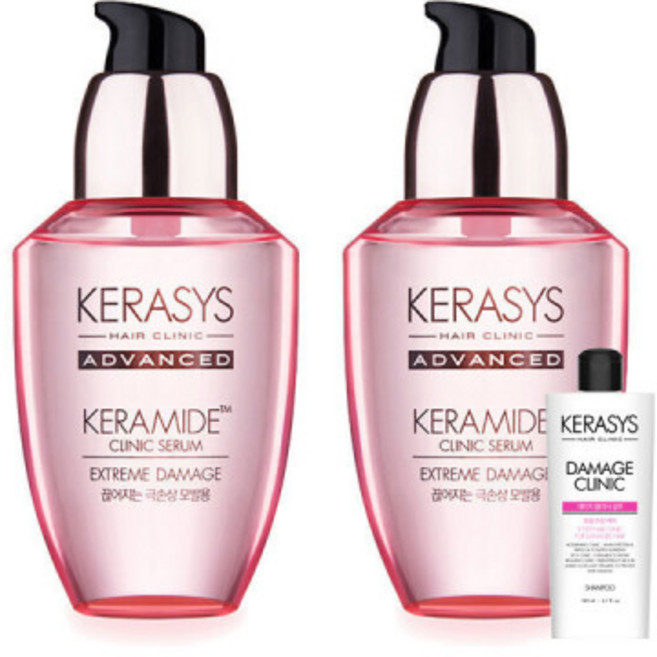 케라시스 케라마이드 극손상 클리닉 헤어 세럼 70ml 2개 +증정 샴푸180ml, 180ml