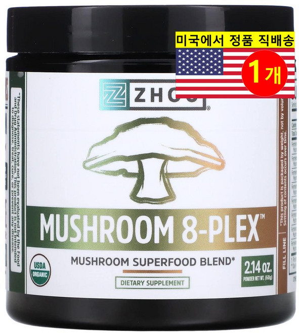 Zhou Nutrition 8종 버섯 추출 플렉스 파우더 Mushroom 8-Plex Powder, 1개, 60g
